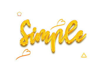 Simple transparent 3d text style