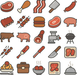 Meat and Barbecue Ingredients and Tools