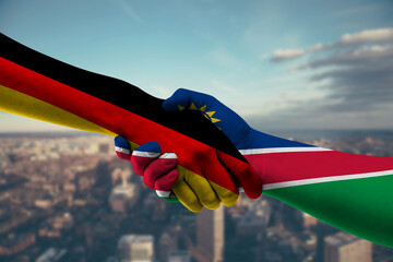 Shaking hands Germany and_Namibia