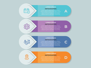 4 steps data visualization. timeline infographic icons designed for abstract background template milestone element modern diagram process technology digital marketing data presentation chart Vector