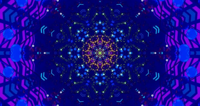 AI-generated abstract of intricate patterns and glowing dots, merging technology and creativity