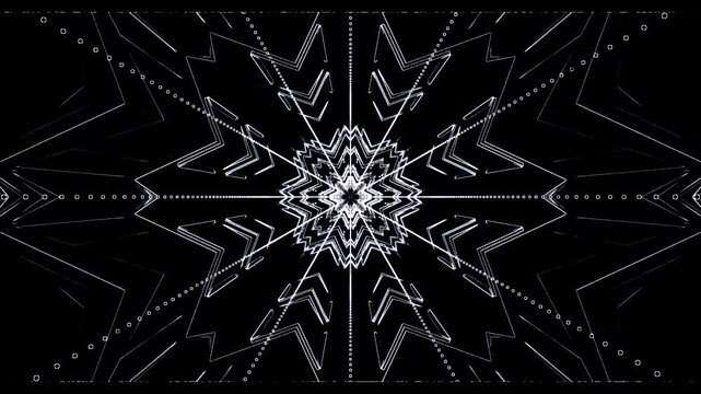 AI-generated abstract sharp, angular lines forming a star-like shape with dotted elements