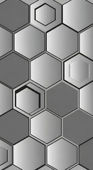 Seamless Hexagon Pattern Background Abstract Geometric Design Modern Technology Vector Illustration
