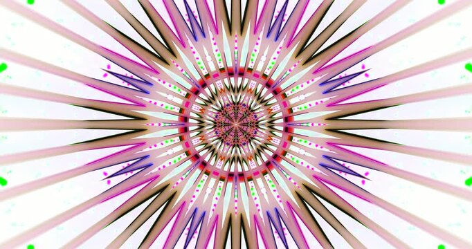AI-generated abstract featuring vibrant pink and green patterns radiating symmetrically outward