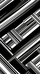 Abstract Black and White Lines Geometric Pattern Background Vector Graphic Design Element