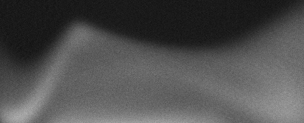 Abstract monochrome gradient background, white neutral black and grey grainy noise texture backdrop...