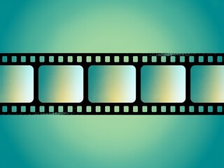 Retro film strip isolated on white background, evoking nostalgia for classic cinema and vintage photography, perfect for adding a touch of oldschool charm to your designs
