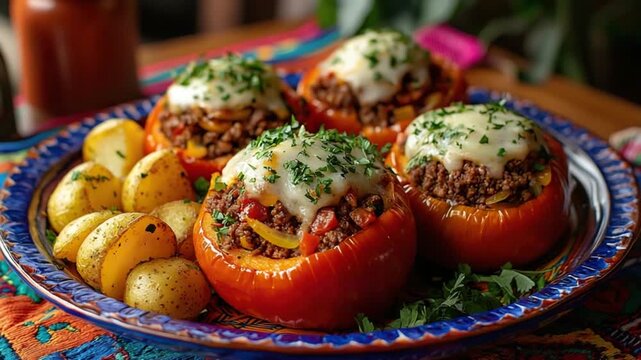 traditional rocoto relleno stuffed pepper peruvian recipe