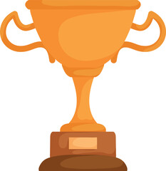 Glimmering Reward, Abstract Trophy Shape with Graceful Curves and Flat Base.