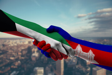 Shaking hands Kuwait and_Cambodia new