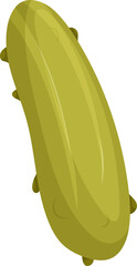 Elongated Green Shape with Small Protrusions An Abstract OrganicLooking Form.