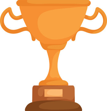 Glimmering Reward, Abstract Trophy Shape with Graceful Curves and Flat Base.
