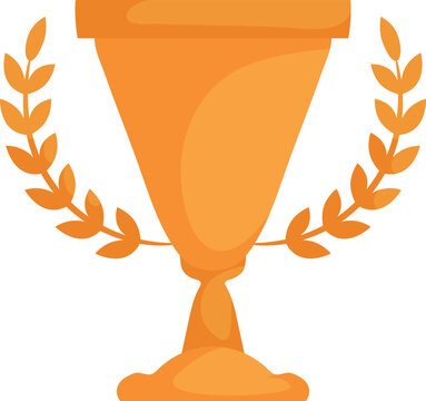 Golden Cup, a Symbol of Victory and Recognition, Surrounded by Stylized Laurels.