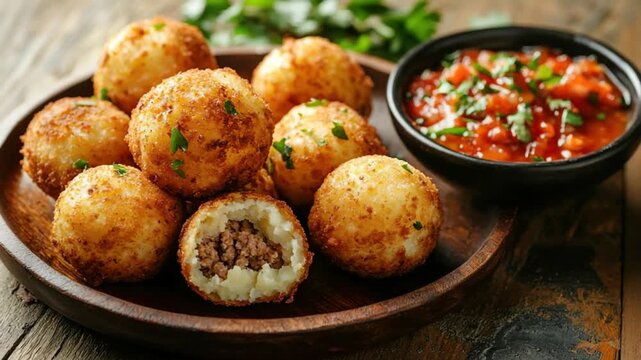 delicious papa rellena stuffed potato orbit video