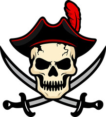Pirate Skull PNG – Crossbones Symbol Transparent Design