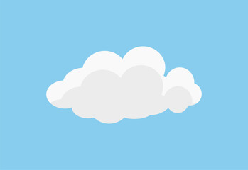 Flat vector illustration of the sun partially covered by clouds on an orange sky background. Simple weather icon design for forecast apps, climate graphics, and educational materials