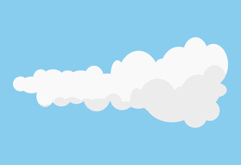 Flat vector illustration of the sun partially covered by clouds on an orange sky background. Simple weather icon design for forecast apps, climate graphics, and educational materials