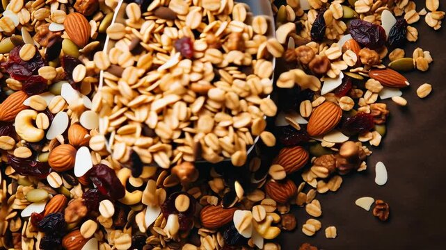 Homemade Granola background filling the frame