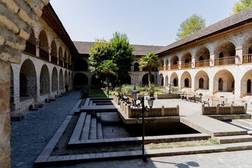 Fototapeta premium Caravanserai. An ancient building for receiving trade caravans.