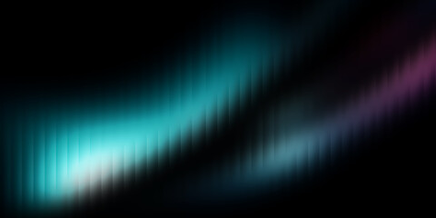 Abstract glass morphism glowing gradient background with teal light waves and vertical stripe digital texture
