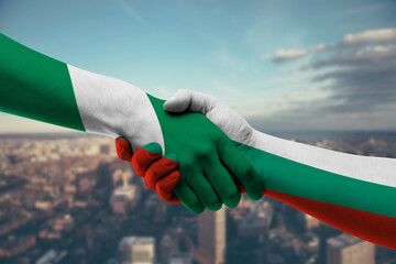 Shaking hands Nigeria and_Bulgaria