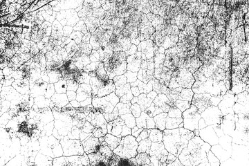 distressed grunge texture overlay, black and white vintage wall background, aged cracked concrete surface, old worn abstract pattern