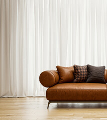 Illustration 3D rendering large luxury modern bright interiors Living room mockup computer digitally generated image