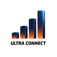 New branding visual for Ultra Connect emphasizes growth and connectivity with dynamic bars representing progress