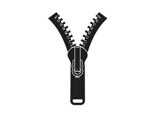 Simple black zipper graphic
