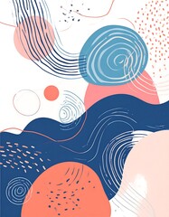 Abstract design with organic shapes and lines