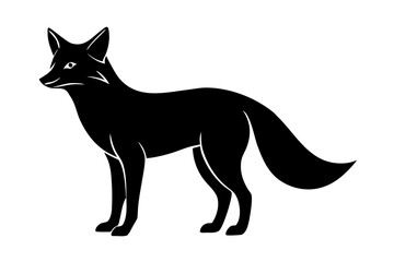 Fox standing silhouette illustration