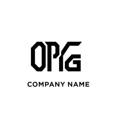 Creative OPG letter monogram logo design for a company brand.