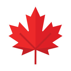 Vibrant red maple leaf symbol of canada national icon