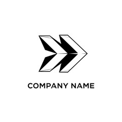 modern double arrow logo design.