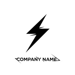 Modern sharp lightning bolt vector graphic for company logo.