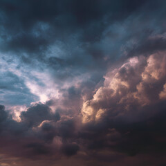 Obraz premium A sky covered with clouds attracts attention with its beauty and has a beautiful view.