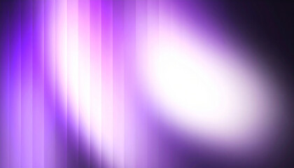 Vertical purple and white light streaks with a bright glow abstract background
