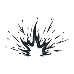 Explosive action scene urban environment graphic illustration dynamic impact abstract viewpoint. Vector illustration