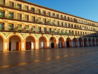 Vibrant Plaza de la Corredera in Córdoba, Spain – Historic Andalusian Square Full of Life and Color