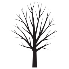 shape of black tree vector illustration Art