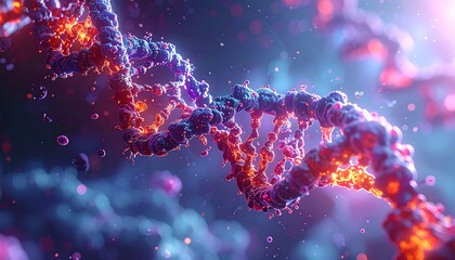 DNA helix in vibrant colors