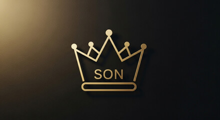 Golden 'SON' crown emblem symbolizing royalty, legacy, and cherished paternal bonds