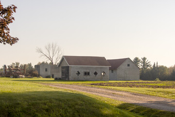 Obraz premium rural landscape with barns