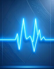 Abstract digital heart beat graphic