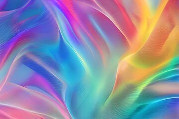 Rainbow Holographic Mesh Abstract