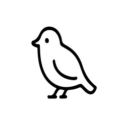 Bird Icon – Minimalist Line Art Flying Animal Illustration. Simple bird icon in outline vector style. Perfect for apps, websites, nature projects, and graphic resources. 