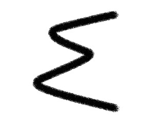 Hand drawn grunge doodle zigzag line abstract sketch element isolated on transparent PNG background for creative design use