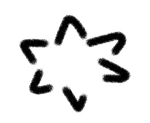 hand drawn grunge doodle starburst icon sketch explosion symbol isolated on transparent background png illustration