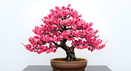 Pink Cherry Blossom Bonsai Tree in Decorative Pot
/ Pohon Bonsai Sakura Merah Muda dalam Pot Dekoratif