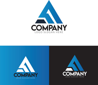 Minimalist Geometric A Letter Logo